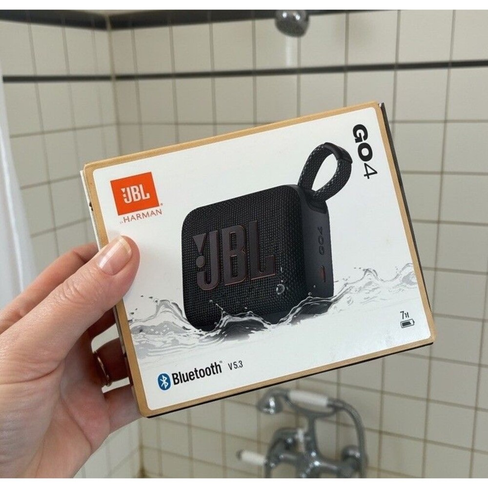 JBL Go 4 Bluetooth Speaker Waterproof Portable Wireless Audio Black New Sealed